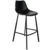 Barhocker 'Franky' (L) - Schwarz / PU-Leder
