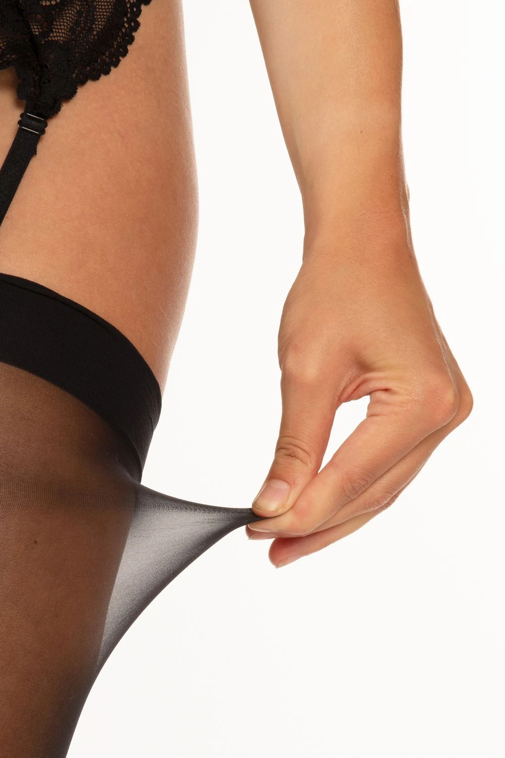 Anti-Laufmaschen-Strapsstrümpfe Glorious - Schwarz 4 Anti-Laufmaschen-Strapsstrümpfe Glorious - Schwarz – Bild 4