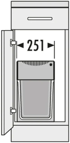 Hailo Abfallsammler TZ Swing 30.3/30 Terzett Abfalleimer Einbau Mülleimer 3666-84 -cardport shop 2caac66fbb9c7d4677110d67377a66cd