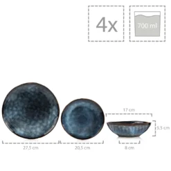 Sänger SÄNGER Steingut Geschirrset Tokio, Tafelservice 12 Teilig Für 4 Personen -cardport shop 2cb1ed49dabd5d220d1f3c6aad4badb0