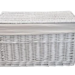 DVier Wäschekorb Wäschetonnen Wäschetruhe Weide Weiß Rechteckig Bezug Deckel 62x35x37 6 DVier Wäschekorb Wäschetonnen Wäschetruhe Weide Weiß Rechteckig Bezug Deckel 62x35x37 -cardport shop 534617905