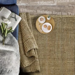 Jute-Teppich Urbano Bouclégarn Nature-Teppich Naturfaser Handgewebt 200 X 290 Cm -cardport shop 5b18a4907eb353680c41ccaaab853fcd