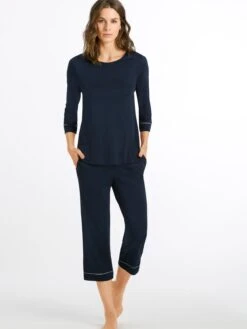 Hanro 3/4 Arm Pyjama ' Natural Comfort ' -cardport shop 6059116e941029a808efe0d8e72fe680