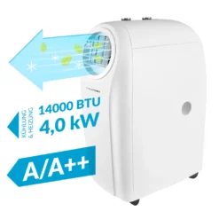 Blaupunkt Klimagerät ARRIFANA 1414L, Mobile Klimaanlage Für Zuhause, Büro Oder Wohnwagen, Wohnmobil [Energieklasse A/A+]. 14000 BTU (4 KW) -cardport shop 6b22e104c9ceceaf4ad746e2f77eb612