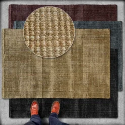 Jute-Teppich Urbano Bouclégarn Nature-Teppich Naturfaser Handgewebt 200 X 290 Cm -cardport shop 737cda0df9163c0282e8986e67b942a8