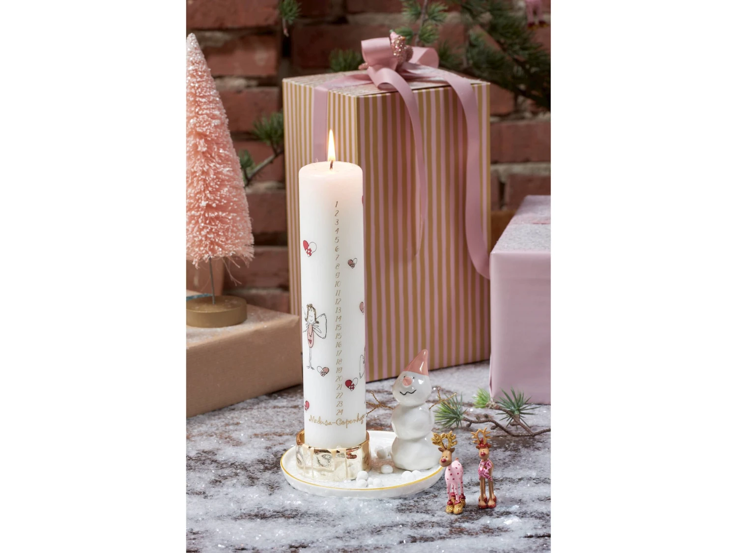 Schneemann Kerzenhalter F/Blockkerzen 3 Schneemann Kerzenhalter F/Blockkerzen – Bild 3