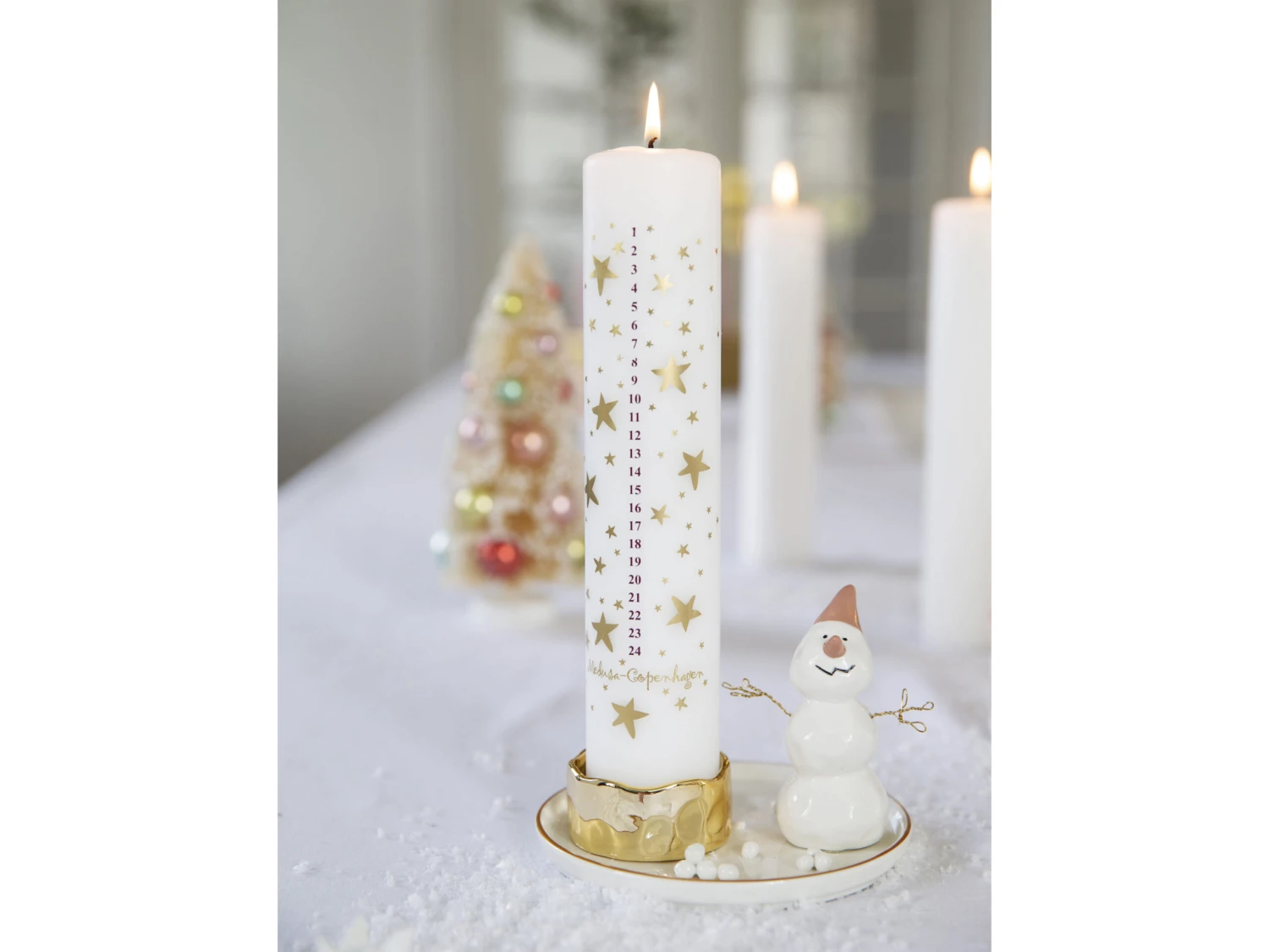 Schneemann Kerzenhalter F/Blockkerzen 5 Schneemann Kerzenhalter F/Blockkerzen – Bild 5
