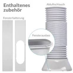 Blaupunkt Klimagerät ARRIFANA 1414L, Mobile Klimaanlage Für Zuhause, Büro Oder Wohnwagen, Wohnmobil [Energieklasse A/A+]. 14000 BTU (4 KW) -cardport shop 8582fe18bc697023d052a3486b44806f