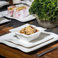 MALACASA, Serie Mario, 28-teilig Kombiservice Aus Porzellan Geschirrset Mit Je 6 Schalen, 6 Dessertteller, 6 Suppenteller, 6 Speiseteller, 2 Rechteckige Platten Und 2 Salz- Und Pfefferdosen -cardport shop 8c97bdfc228b0fbf0bb2c77186a594f3