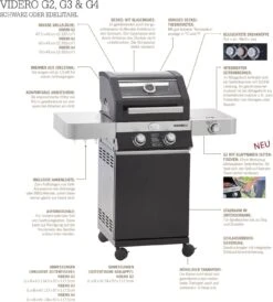 Rösle Gasgrill BBQ-Station VIDERO G2-S Vario+ -cardport shop Roesle Gasgrill Videro G3 4 2