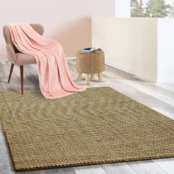 Jute-Teppich Urbano Bouclégarn Nature-Teppich Naturfaser Handgewebt 200 X 290 Cm -cardport shop a2353d9128b36aab57845f6c3e480f39