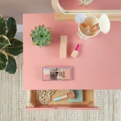 MUSTERKIND® Schminktisch »Calendula, Alrosa/natur«, Mit Hocker -cardport shop bb76bb26138eded9a2d02140c2922fc6