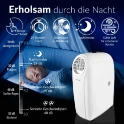 Blaupunkt Klimagerät ARRIFANA 1414L, Mobile Klimaanlage Für Zuhause, Büro Oder Wohnwagen, Wohnmobil [Energieklasse A/A+]. 14000 BTU (4 KW) -cardport shop bcba3551d6edfc2e76e158fe2245a8cd