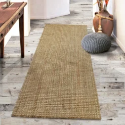 Jute-Teppich Urbano Bouclégarn Nature-Teppich Naturfaser Handgewebt 200 X 290 Cm