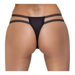 Cottelli Collection Crotchless String Mit Doppelbund Und Strass S/M - M/L -cardport shop crotchless string mit doppelbund und strass s m m l4