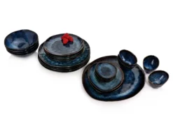 Sänger SÄNGER | Tafelservice Tokio Aus Steingut, 23-teiliges Geschirrset Für 4 Personen, Einzigartiges Design