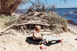 Bellochi Spielmatte Für Baby Und Kinder - Dunkelgrün - 138x120 Cm - Universal Spielteppich Zum Krabbelnlernen - Für Innen- Und Außenbereich - Weiches Veloursstoff - Blattform -cardport shop d2953e7b74aa3e4ee2ae8cd25cefb440