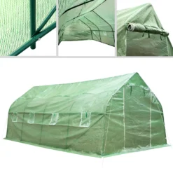 Tectake Foliengewächshaus In Zeltform Mit 8 Fenstern 600x300x205cm - Grün -cardport shop de0e97d718c80af1e0c33eb418bf0906