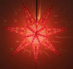 Faltbarer Advents Leucht Papierstern, Weihnachtsstern 60 Cm - Efendis Rot -cardport shop f 19 09 41643 3