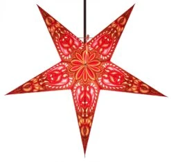 Faltbarer Advents Leucht Papierstern, Weihnachtsstern 60 Cm - Alaska Rot -cardport shop f 19 09 938216 3