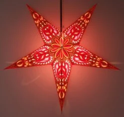 Faltbarer Advents Leucht Papierstern, Weihnachtsstern 60 Cm - Alaska Rot -cardport shop f 19 09 938216 4