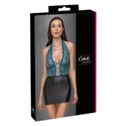 Cottelli Collection Minikleid Petrol/schwarz S - XL