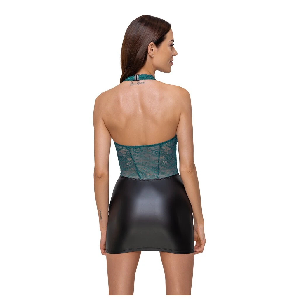 Cottelli Collection Minikleid Petrol/schwarz S - XL 5 Cottelli Collection Minikleid Petrol/schwarz S - XL – Bild 5