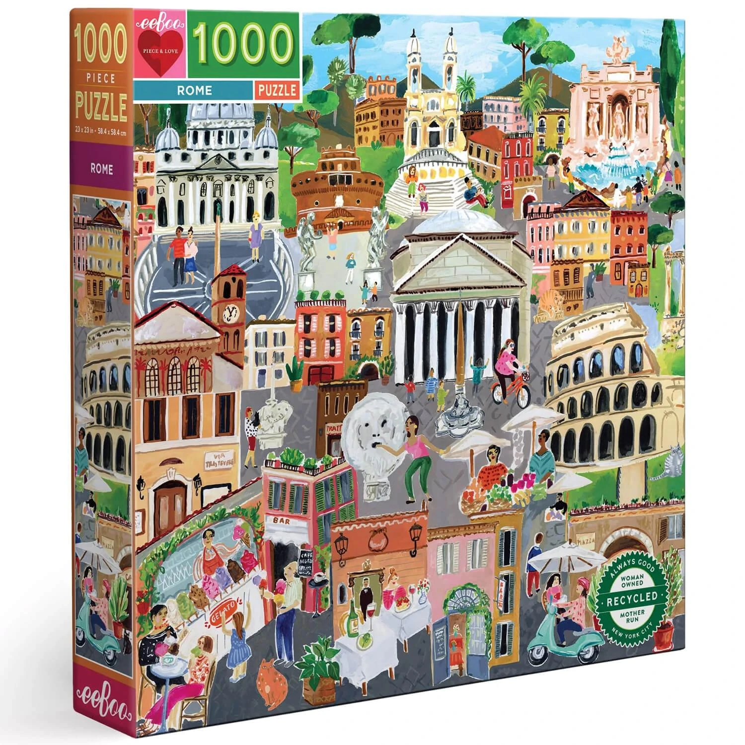 Puzzle Mit 1000 Teilen: Rom - Eeboo 1 Puzzle Mit 1000 Teilen: Rom - Eeboo