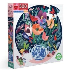 Rundpuzzle 500 Teile: Stillleben Mit Blumen - Eeboo