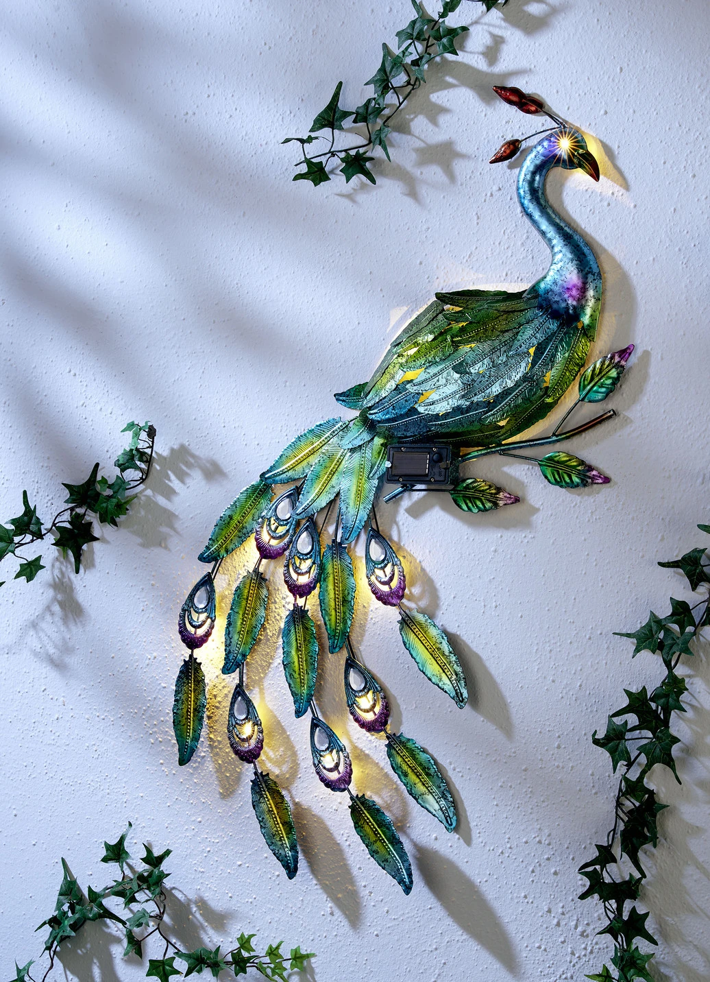 Pfauen-Wandbild Mit LED-Beleuchtung 1 Pfauen-Wandbild Mit LED-Beleuchtung