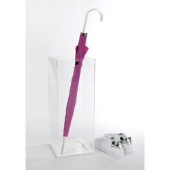 Schirmständer Aus Transparentem Plexiglas Und Farbigem Designsockel - Romano -cardport shop portaombrelli in plexiglass trasparente e base colorata di design romano 1
