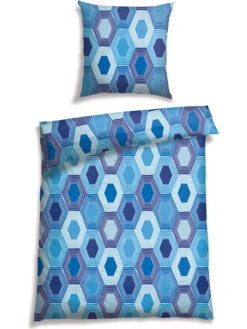 Schiesser Renforcé-Bettwäsche-Set "Josa" In Blau