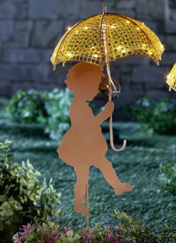 Solarstecker Aus Metall -cardport shop solarstecker aus metall farbe braun gelb 2