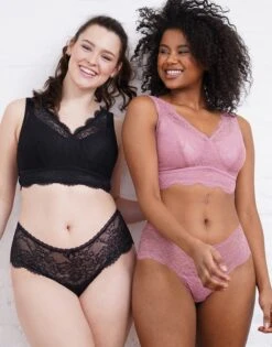 Bralette "Emilia" Black -cardport shop sugarshape bralette emilia black mauve front editorial double full 2