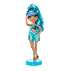 MGA Rainbow High Modepuppe Pacific Coast Hali Capri 28 Cm Blau Mit Poolzubehör Puppe Spielset